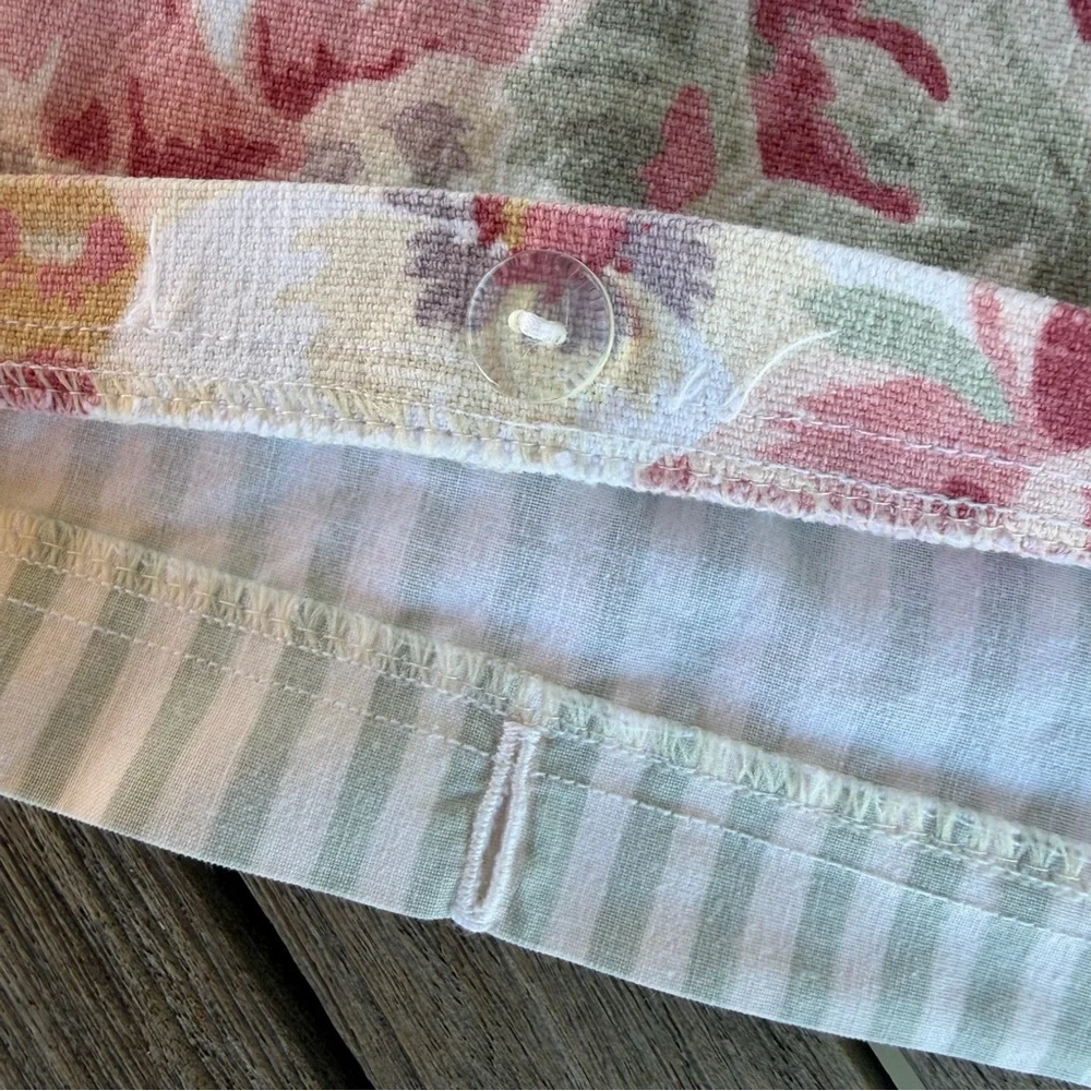 VTG Cottage Country Shabby Duvet Cover Reversible Roses Stripes Ralph Lauren?